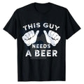 "This Guy Needs A Beer" T-Shirt – Funny Men's Drinking Gift Golf Tee